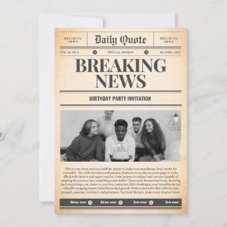 invitations de journaux en première page de l'actu