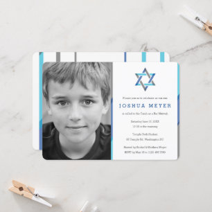 Invitations de la barre de photos moderne Mitzvah