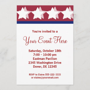 Invitations de la campagne du parti Red Stars