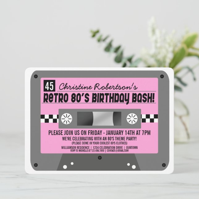 Invitations de la Cassette des années 80 (Debout devant)