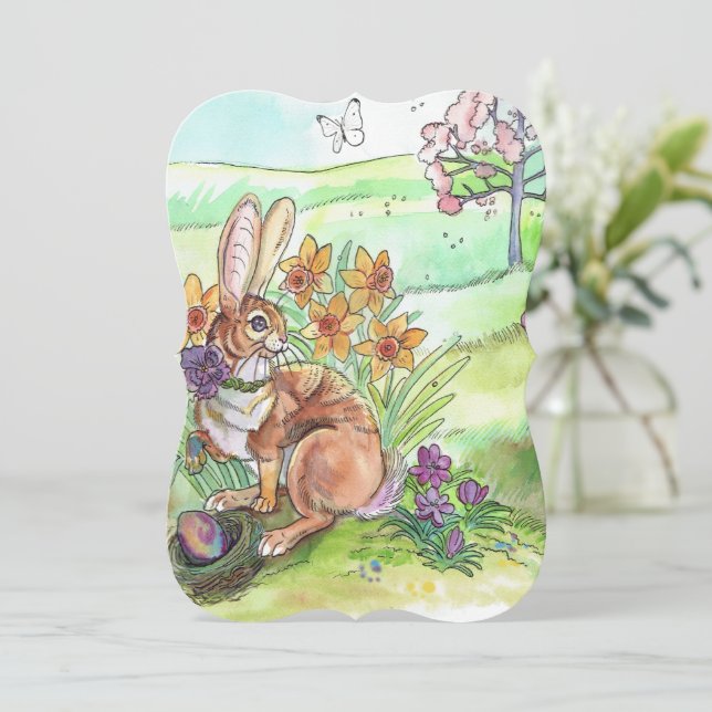 Invitations de la chasse aux oeufs de Pâques (Debout devant)