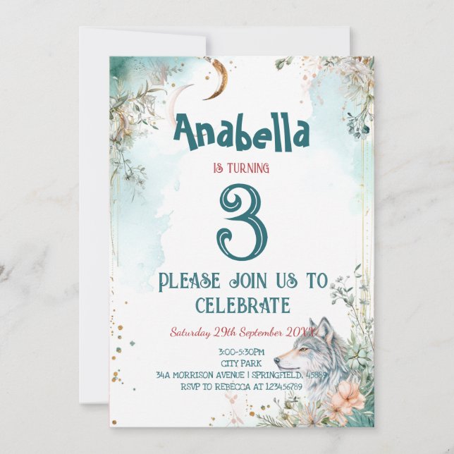 Invitations de la Fairy Tale Anniversaire de enfan (Devant)