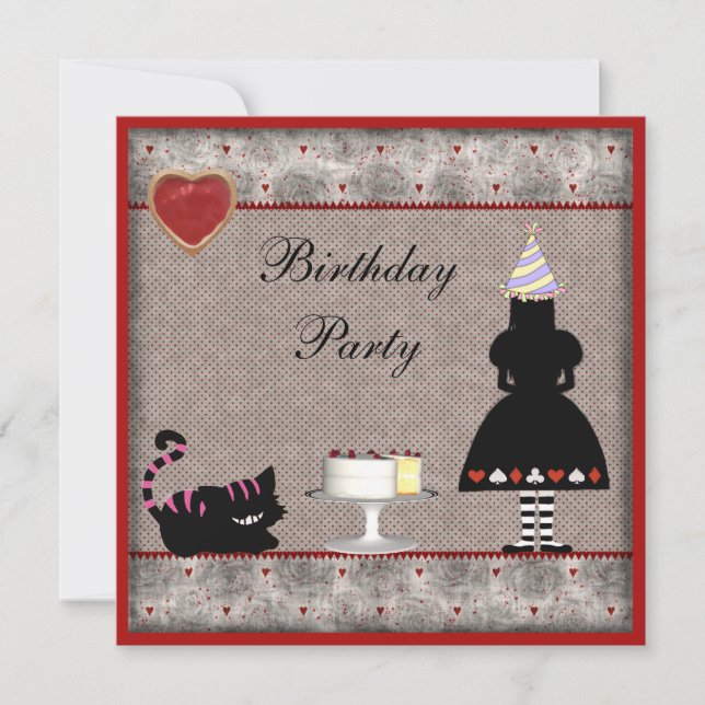 Invitations de la fête d'anniversaire d'Alice & Ch (Devant)