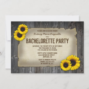 Invitations de la fête de bachelorette de tourneso