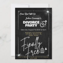 Invitations de la fête de divorce : Enfin, oiseau