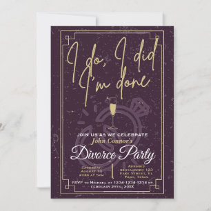 Invitations de la fête de divorce : Je le fais, je