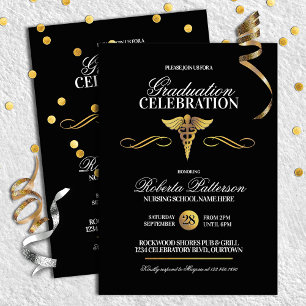 Invitations de la fête de fin d'études en soins in