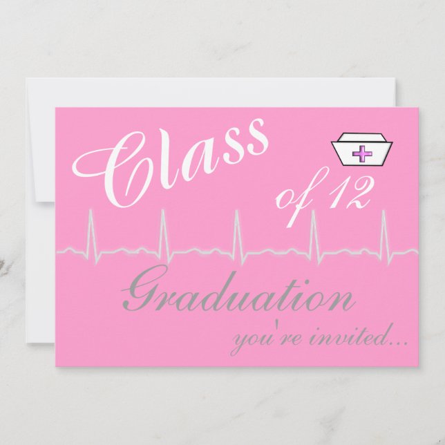 Invitations de la fête de graduation des infirmièr (Devant)