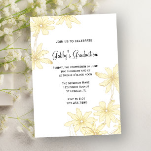 Invitations de la fête de graduation des marguerit