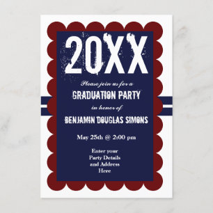 Invitations de la fête de graduation personnalisée
