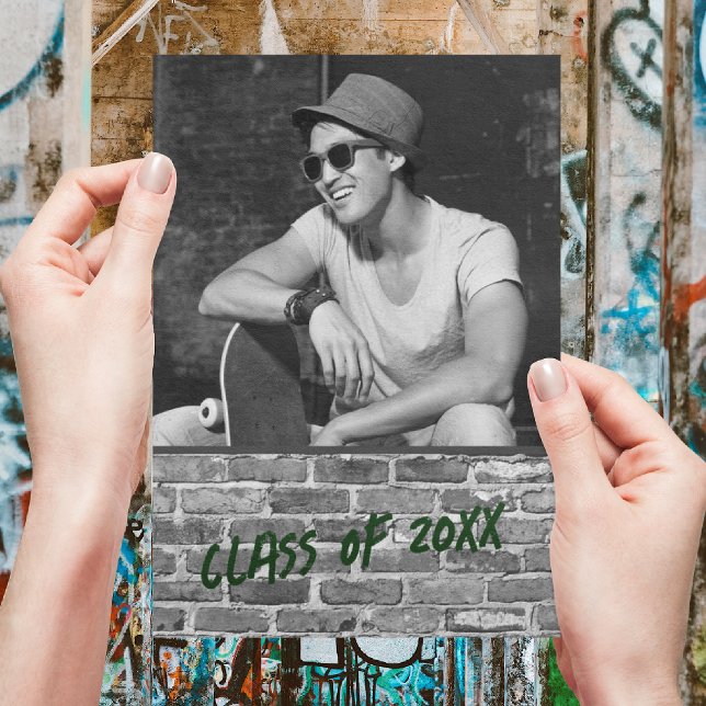 Invitations de la fête de graduation [Vert] (Créateur téléchargé)