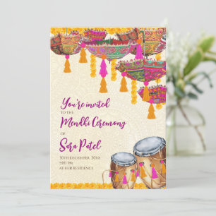 Invitations de la fête de henné Mehndi Invitations