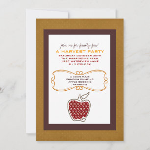 Invitations de la fête de la récolte d'automne