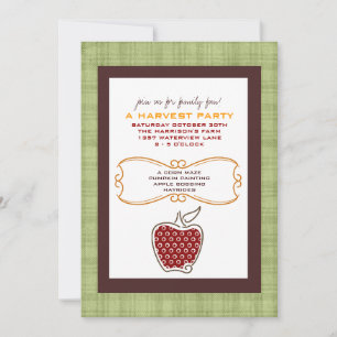 Invitations de la fête de la récolte d'automne