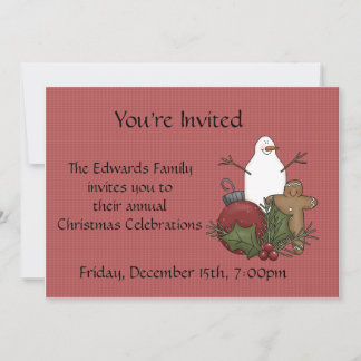 Invitations de la fête de Noël