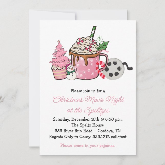 Invitations de la fête de Noël (Devant)