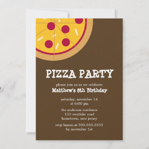 Invitations de la fête de Pizza