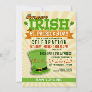 Invitations de la fête de St. Patricks Day