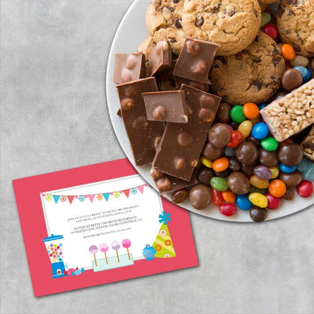 Invitations de la fête des Anniversaires de enfant (Créateur téléchargé)