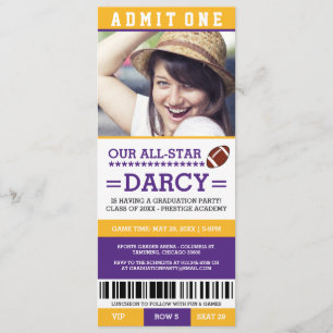 Invitations de la fête des diplômés de football