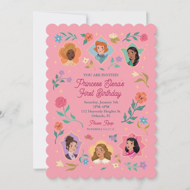 Invitations de la fête des princesses du ciel™ (Devant)
