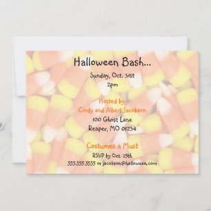 Invitations de la fête d'Halloween Candycorn