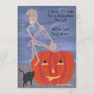 Invitations de la fête d'Halloween de Skeleton