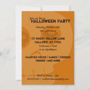 Invitations de la fête d'Halloween taculaire