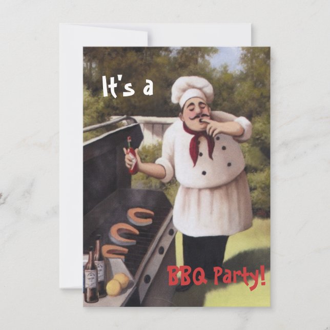 Invitations de la fête du barbecue Jardin amusant (Devant)