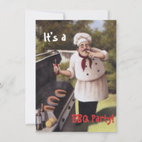 Invitations de la fête du barbecue Jardin amusant