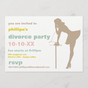 Invitations de la fête du divorce rétro
