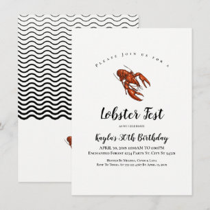 Invitations de la fête du homard