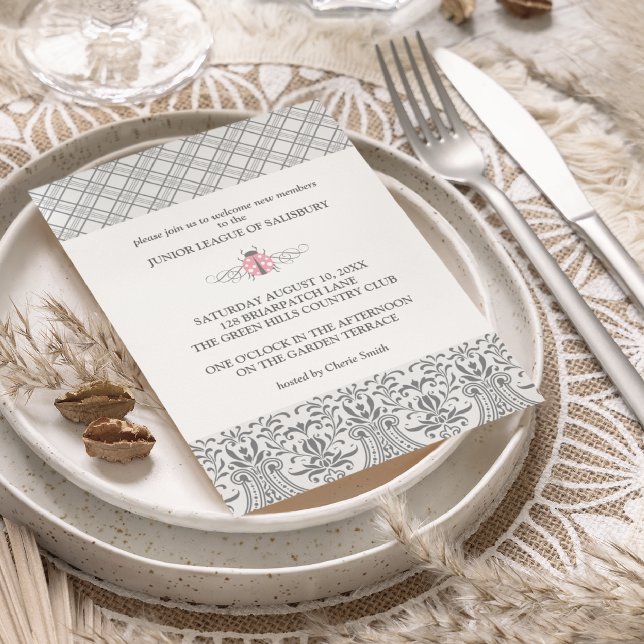 Invitations de la fête du jardin de Ladybug (Créateur téléchargé)