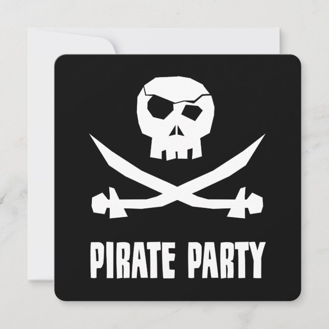 Invitations de la fête pirate (Devant)