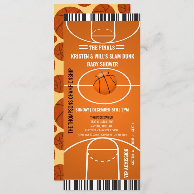 Invitations de la fête sportive | Baby shower garç (Devant / Derrière)