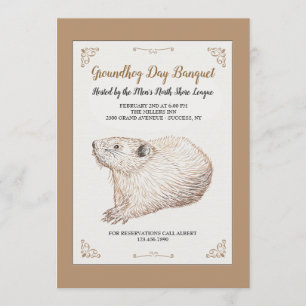 Invitations de la journée de la marmotte à main