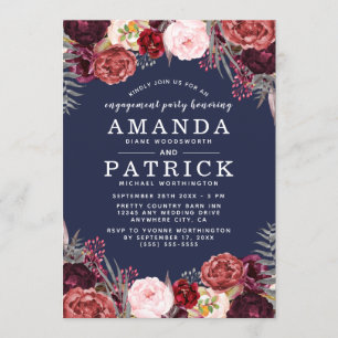 Invitations de la Marine Marsala Peony