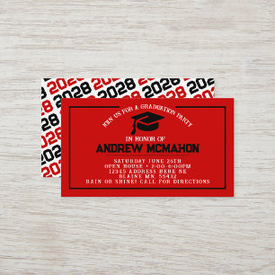 Invitations de la mini-graduation Red & Black