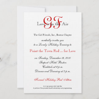 Invitations de la nuit des amis des filles Red 2