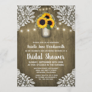 Invitations de la nuptiale de Sunflower de Mason J