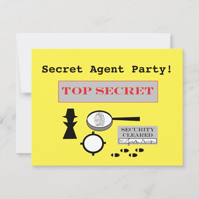Invitations de la partie "agent secret/espion" (Devant)