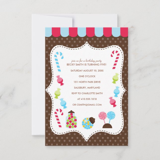 Invitations de la partie Anniversaire de enfant (Devant)