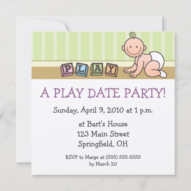 Invitations de la partie Date de lecture (Devant)