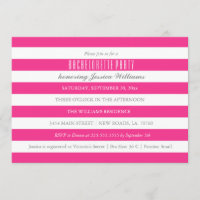 Invitations de la partie de bachelorette rose chau