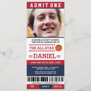 Invitations de la partie de basket-ball