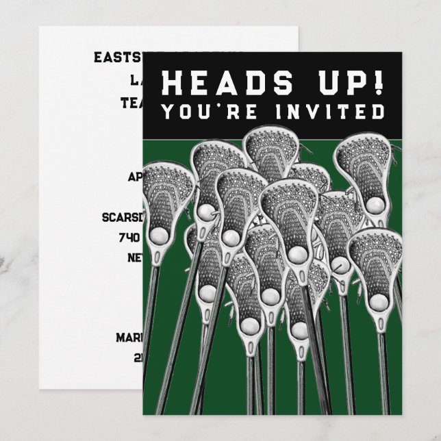 Invitations de la partie de crosse (Devant / Derrière)