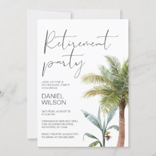 Invitations de la partie de retraite Vert tropical
