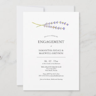Invitations de la partie d'engagement Aquarelle La