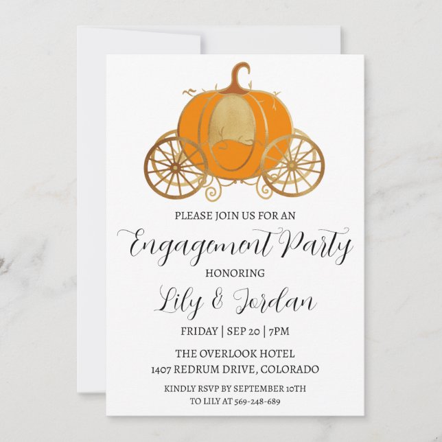Invitations de la partie d'engagement de l'automne (Devant)