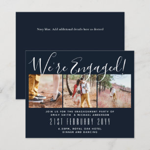Invitations de la partie d'engagement de PHOTO con
